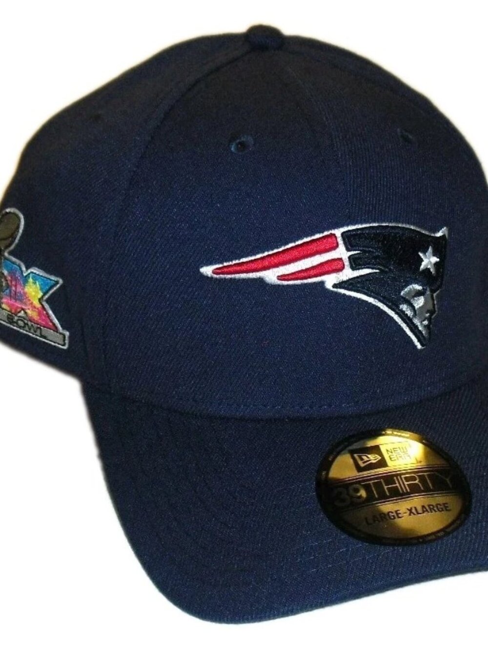 New England Patriots Super Bowl LIX New Era 39 Thirty Mens hat sz. Large/XL New